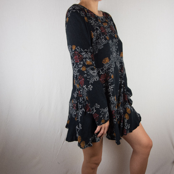 Free People Vintage Floral Long Sleeve Mini Dress - Picture 2 of 7